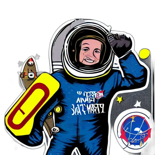cartoon, comic book art, outer space, tony transparent PNG cut-out