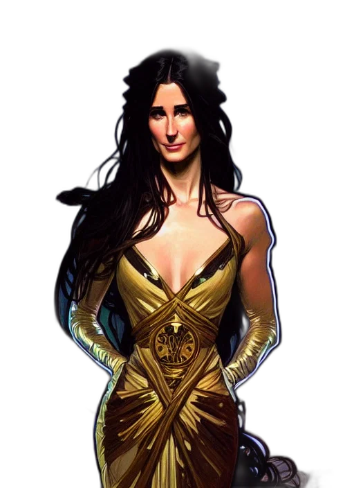 dress, jewelry, fantasy art, comic book art transparent PNG cut-out