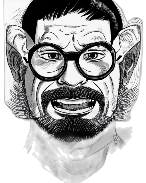 face, mask, cartoon, comic book art transparent PNG cut-out