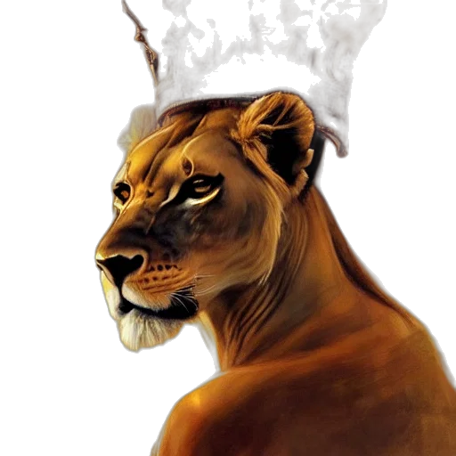 crown, animal, hat, staff transparent PNG cut-out