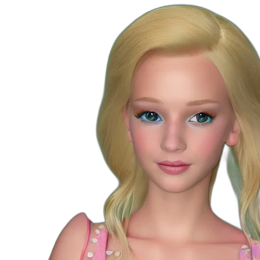 face, 3d render, photorealistic, cartoon transparent PNG cut-out