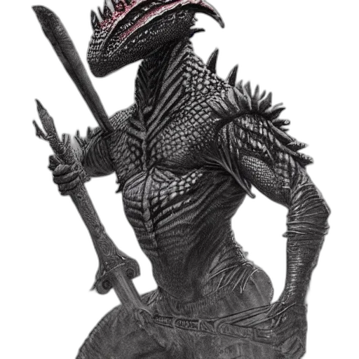 dragon, creature, staff, animal transparent PNG cut-out