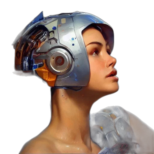 robot, face, crown, mask transparent PNG cut-out