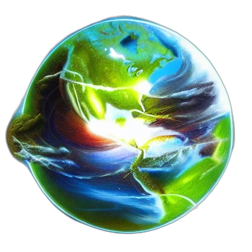 photorealistic, 3d render, oil painting, outer space transparent PNG cut-out