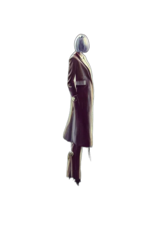 dress, jacket, staff, umbrella transparent PNG cut-out