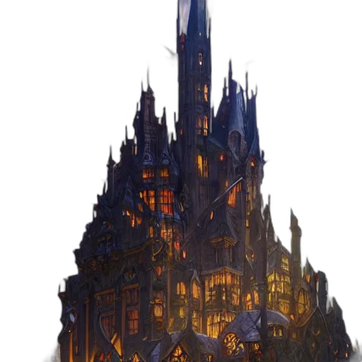 building, crown, concept art, fantasy art transparent PNG cut-out