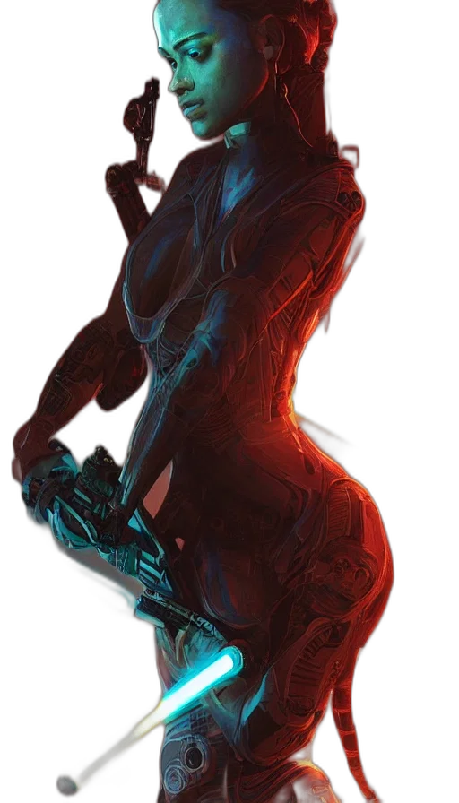 robot, dress, weapon, creature transparent PNG cut-out
