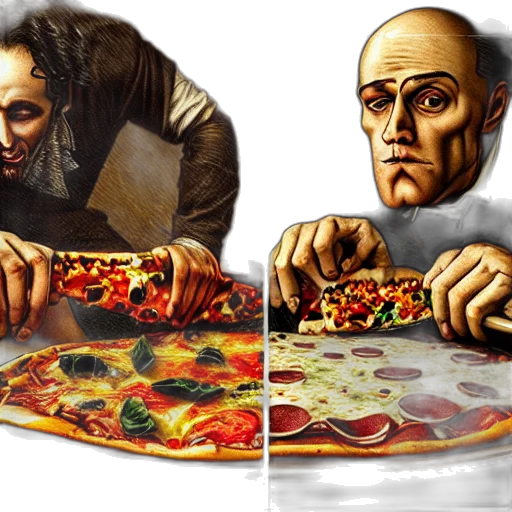 food, concept art, comic book art, photorealistic transparent PNG cut-out