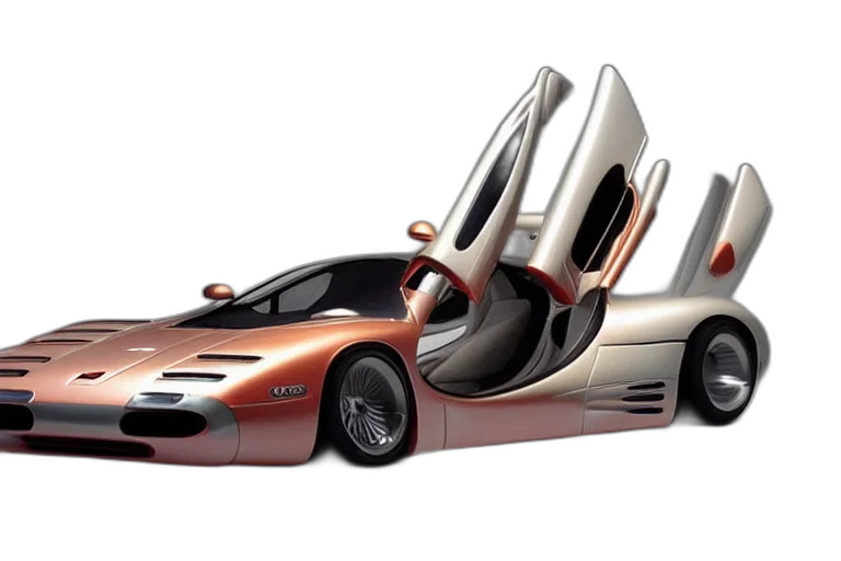 car, 3d render, concept art, photorealistic transparent PNG cut-out