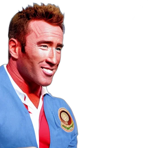 jacket, robot, comic book art, 3d render transparent PNG cut-out