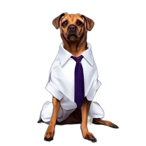staff, animal, dog, wearing transparent PNG cut-out