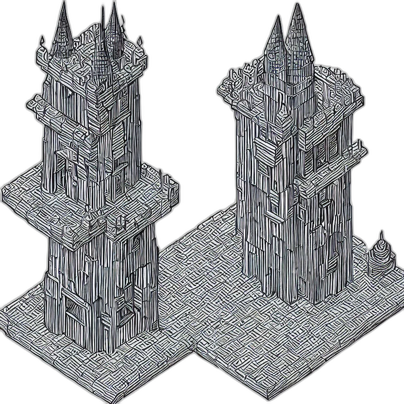 building, crown, 3d render, concept art transparent PNG cut-out