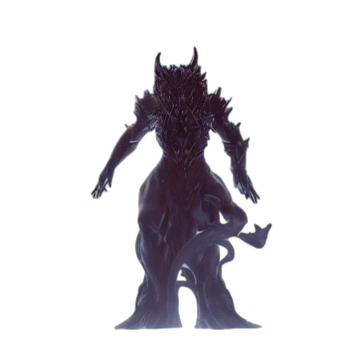 creature, dragon, mask, staff transparent PNG cut-out