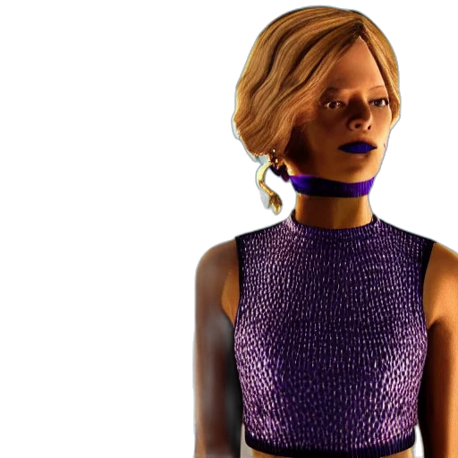 dress, 3d render, concept art, cyberpunk transparent PNG cut-out