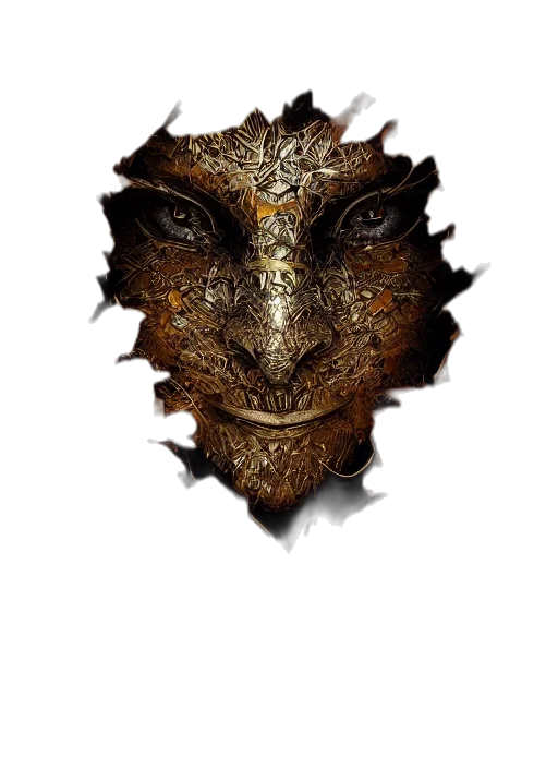 mask, dragon, face, creature transparent PNG cut-out