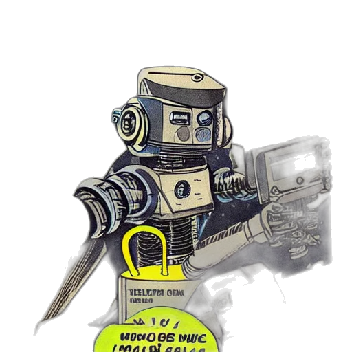 robot, weapon, staff, bottle transparent PNG cut-out
