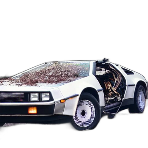 car, robot, concept art, vaporwave transparent PNG cut-out