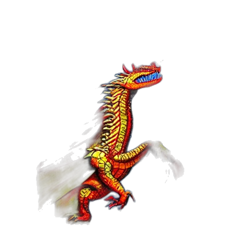 dragon, animal, creature, staff transparent PNG cut-out
