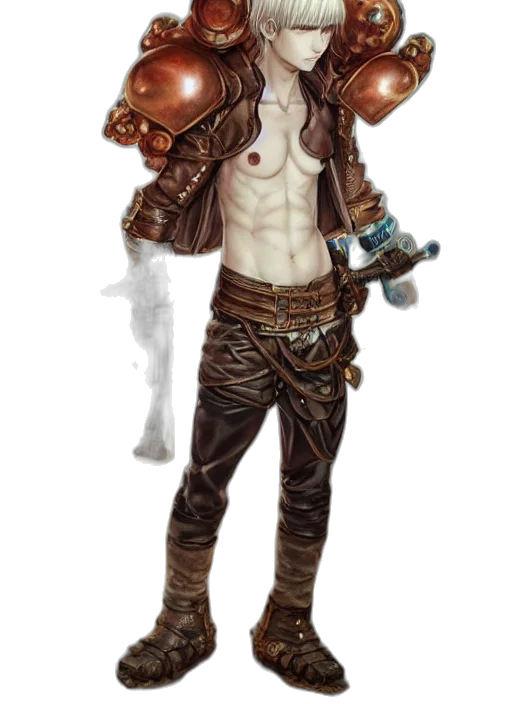 staff, jacket, weapon, concept art transparent PNG cut-out