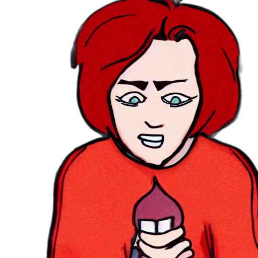 cartoon, comic book art, fire, red transparent PNG cut-out