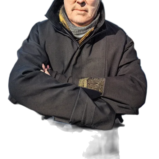 jacket, face, staff, mask transparent PNG cut-out