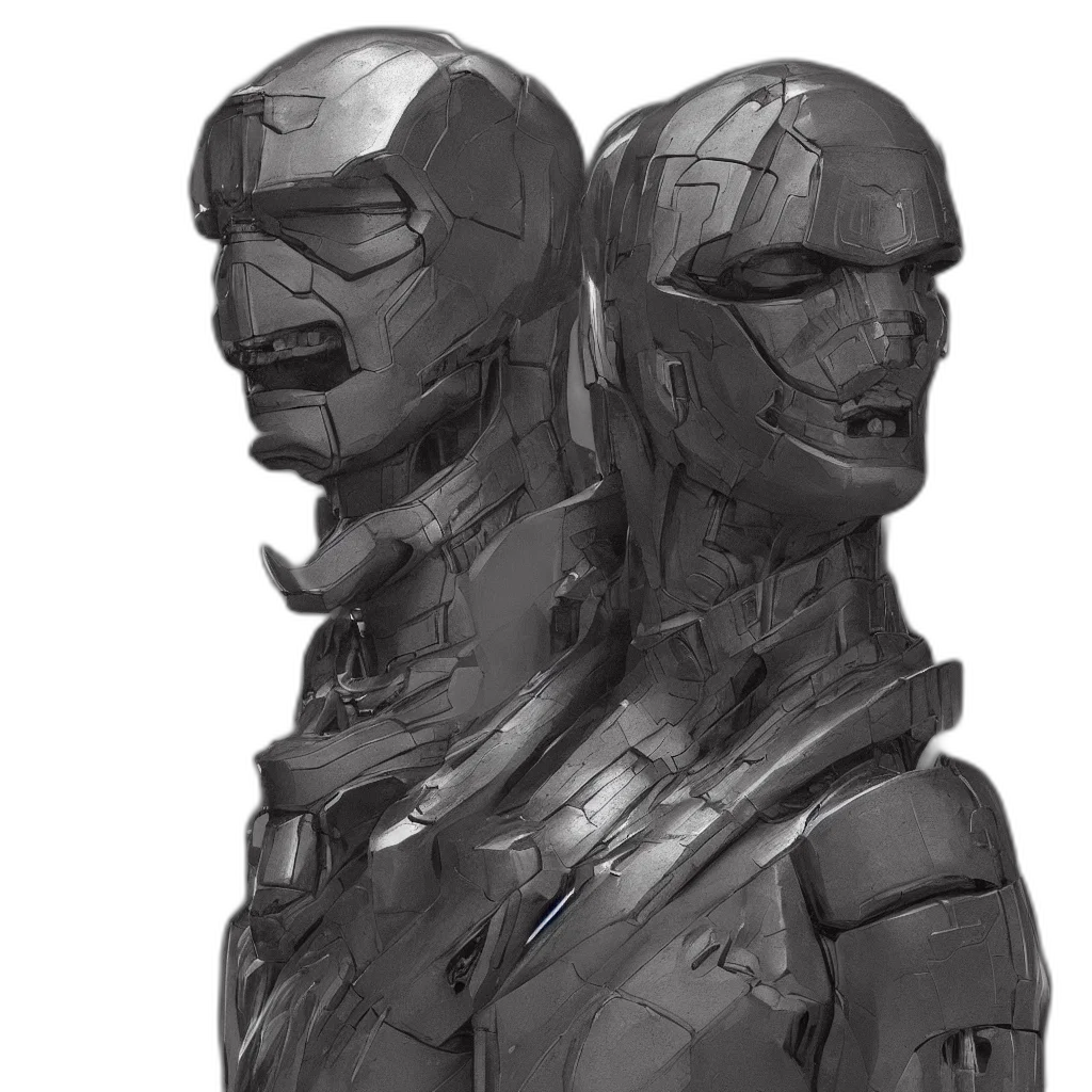 robot, mask, face, concept art transparent PNG cut-out