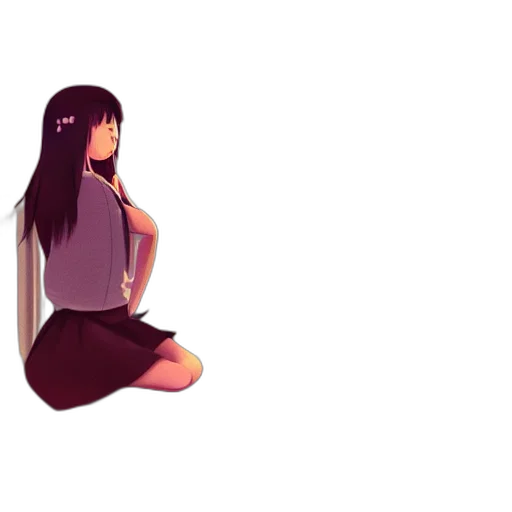 dress, hair, creature, robot transparent PNG cut-out