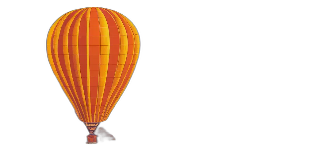 3d render, hot, air, balloon transparent PNG cut-out