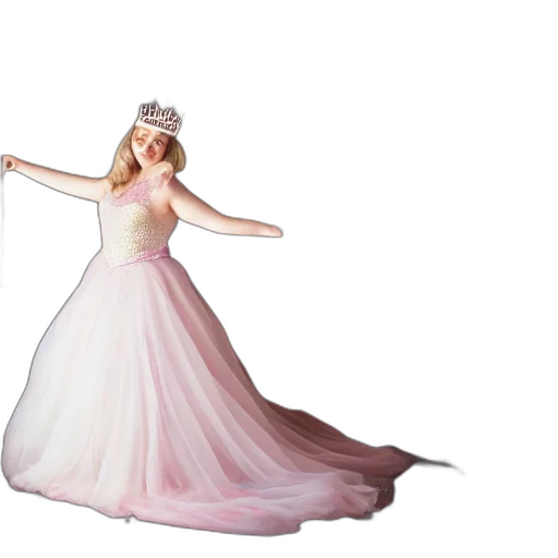 dress, crown, 3d render, concept art transparent PNG cut-out