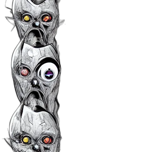 mask, staff, weapon, robot transparent PNG cut-out