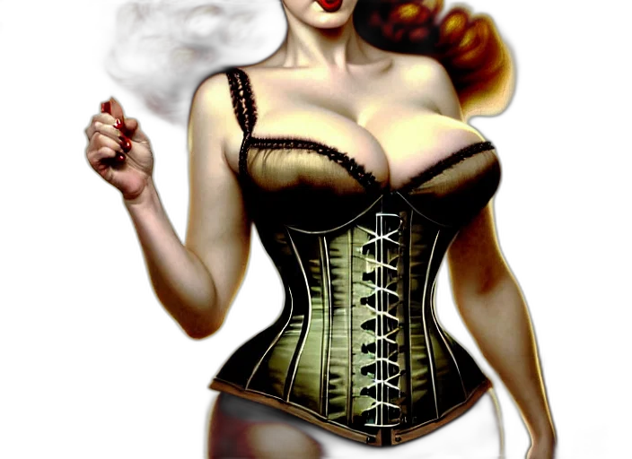 dress, fantasy art, comic book art, concept art transparent PNG cut-out