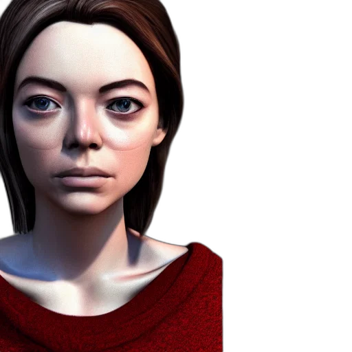 face, 3d render, photorealistic, concept art transparent PNG cut-out