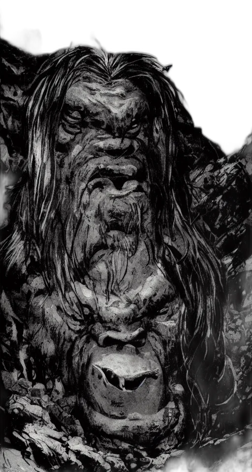 creature, face, hair, animal transparent PNG cut-out