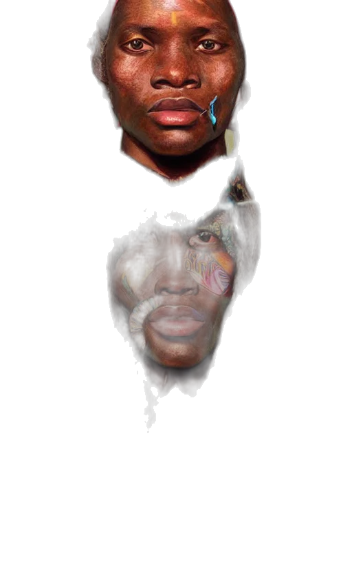 face, mask, creature, staff transparent PNG cut-out