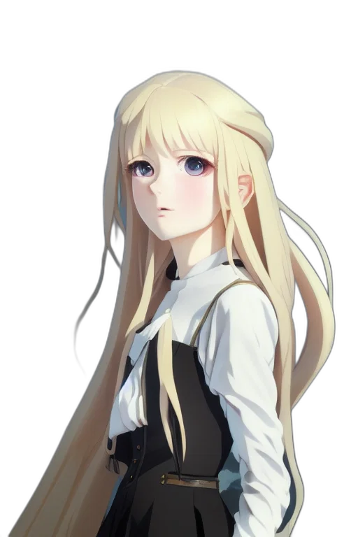 staff, dress, face, hair transparent PNG cut-out