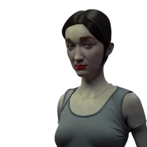 face, 3d render, concept art, photorealistic transparent PNG cut-out