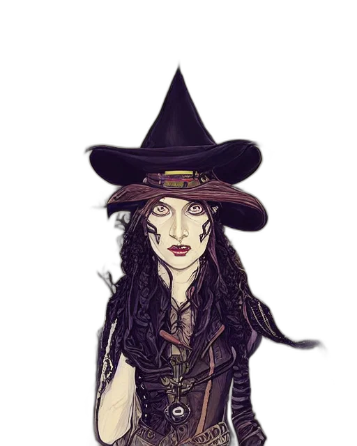 hat, staff, fantasy art, cartoon transparent PNG cut-out