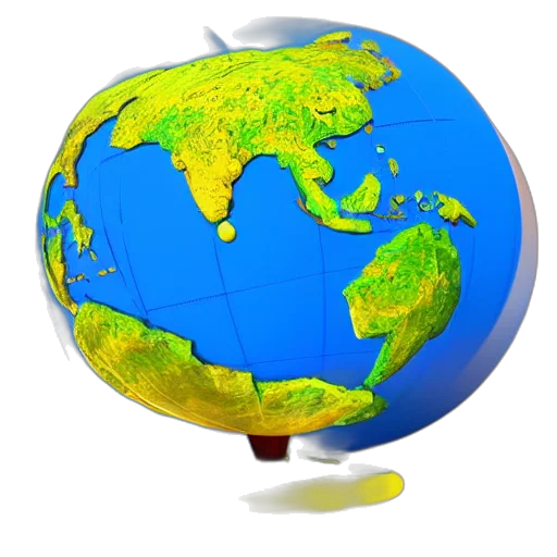 3d render, photorealistic, vector, globe transparent PNG cut-out