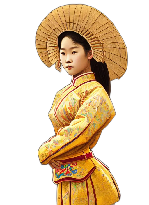 staff, dress, face, umbrella transparent PNG cut-out