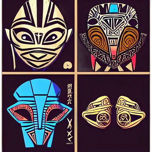 mask, jewelry, comic book art, concept art transparent PNG cut-out