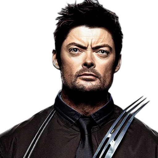 staff, face, comic book art, photorealistic transparent PNG cut-out