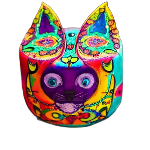 mask, 3d render, photorealistic, neon transparent PNG cut-out