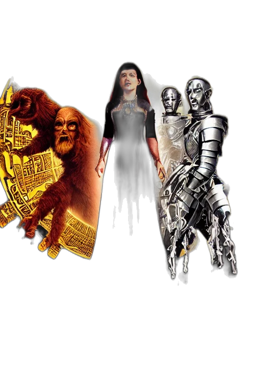 robot, sword, jewelry, concept art transparent PNG cut-out
