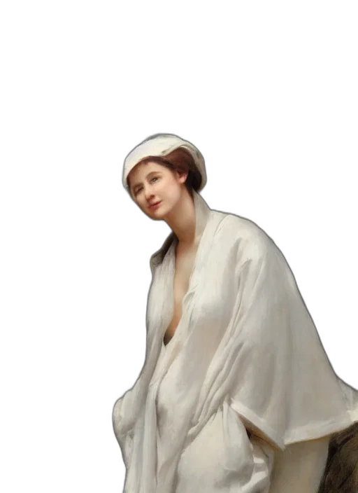 dress, hat, photorealistic, oil painting transparent PNG cut-out