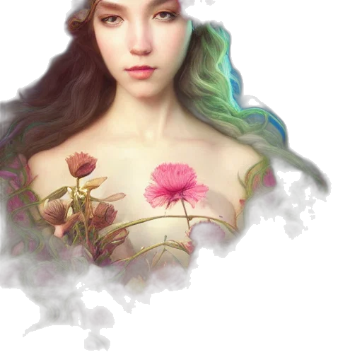 flower, face, dragon, jewelry transparent PNG cut-out