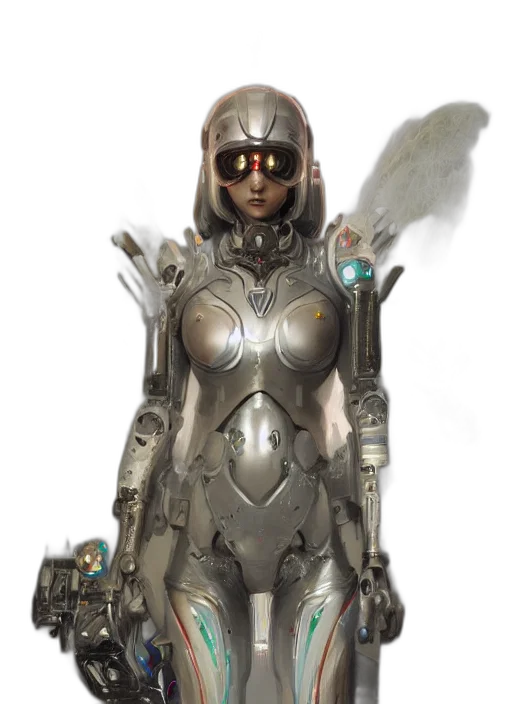 robot, concept art, cyberpunk, fantasy art transparent PNG cut-out