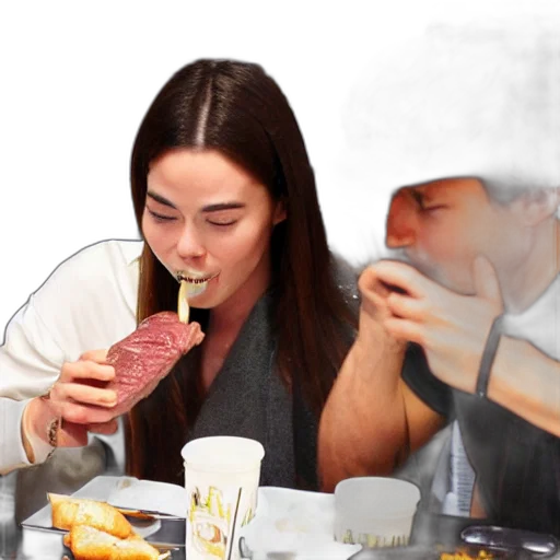 food, creature, face, hat transparent PNG cut-out