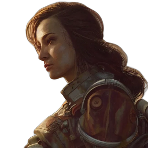 face, concept art, fantasy art, photorealistic transparent PNG cut-out
