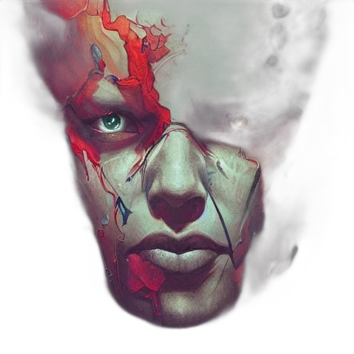 mask, face, comic book art, concept art transparent PNG cut-out