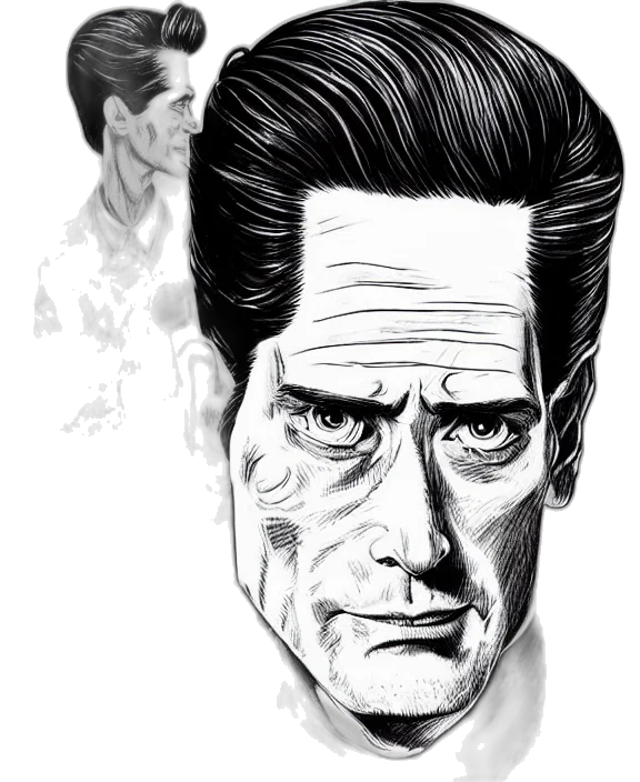 face, comic book art, cartoon, photorealistic transparent PNG cut-out